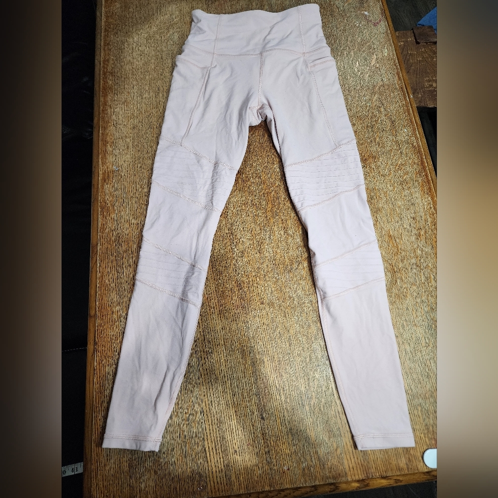 Athleta Light Pink High-Waisted Leggings XS
